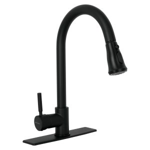 MONOMANDO PARA FREGADERO, CUELLO EXTRAIBLE,NEGRO MATE