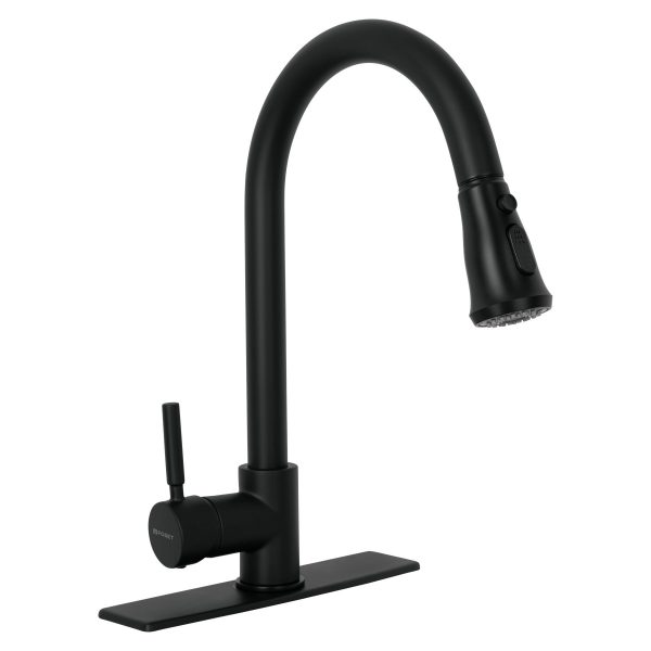 MONOMANDO PARA FREGADERO, CUELLO EXTRAIBLE,NEGRO MATE
