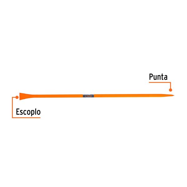 BARRETA DE PUNTA 1"X150CM,ESCOPLO 67MM TRUPER - Imagen 3