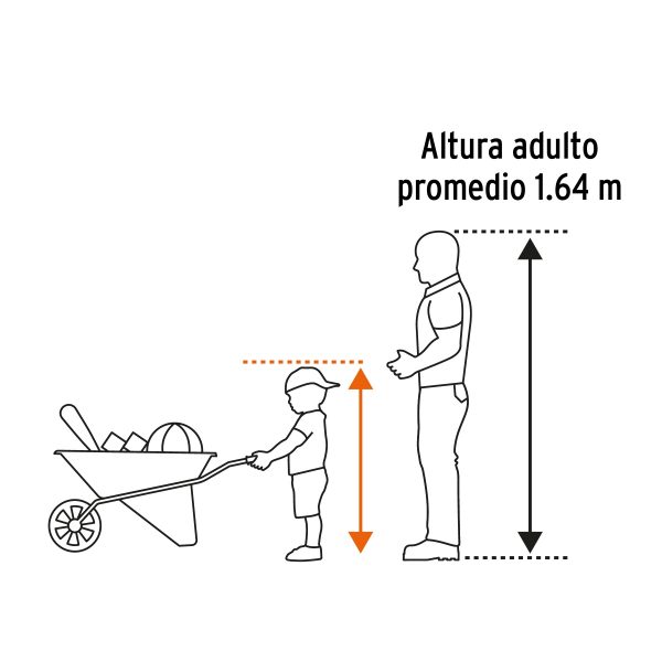 CARRETILLA PARA NIÑOS ,CONCHA PLASTICA,54X38 CM, TRUPER - Imagen 5