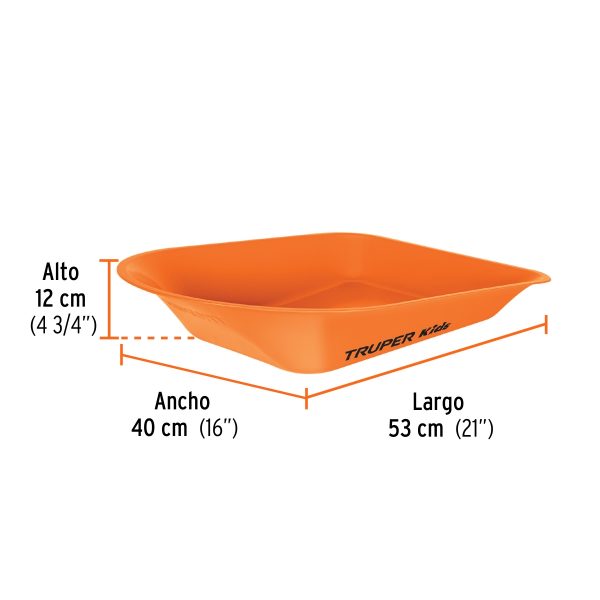 CARRETILLA PARA NIÑOS ,CONCHA PLASTICA,54X38 CM, TRUPER - Imagen 3