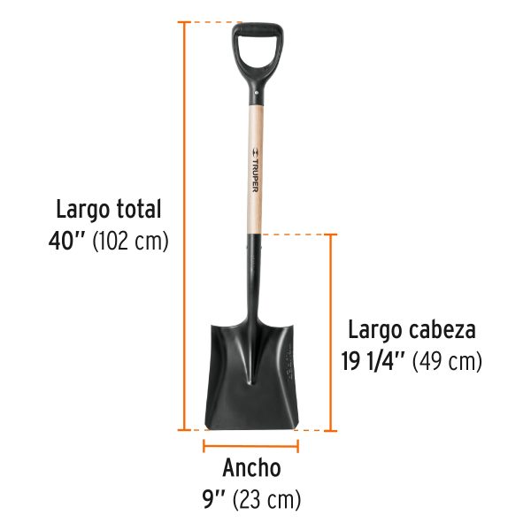 PALA CUADRADA T-100,PUÑO ¨Y¨ TRUPER - Imagen 3